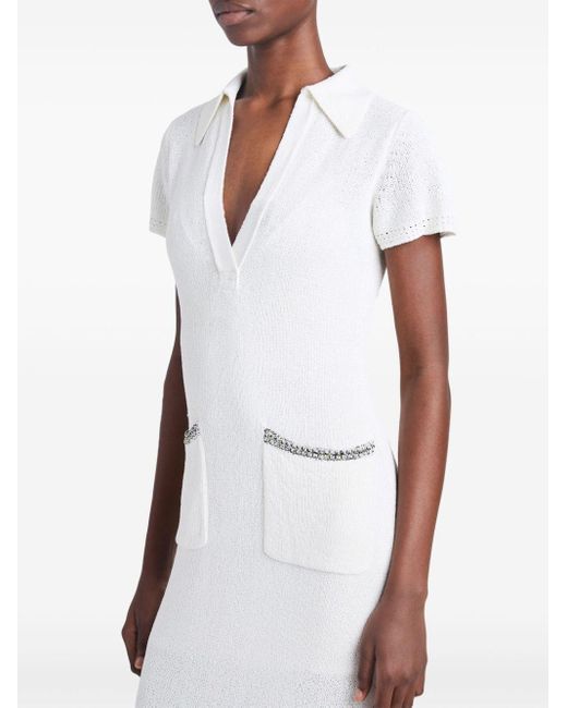 Proenza Schouler White Contrast-trim Knit Dress