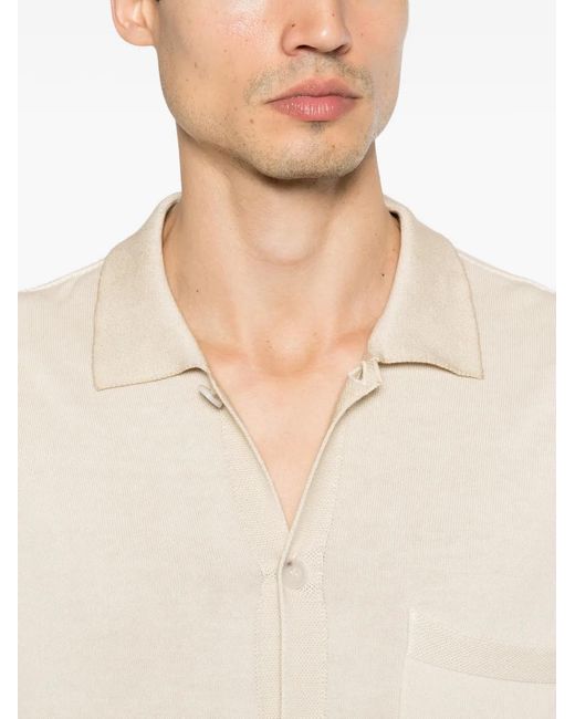 AROVESCIO White Pocket Short-Sleeve Shirt for men