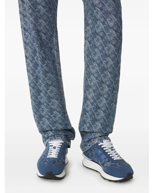 Lanvin Gemusterte Sneakers in Blue für Herren