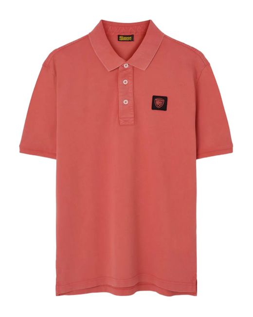 Polo Con Parche Del Logo Blauer de hombre de color Red