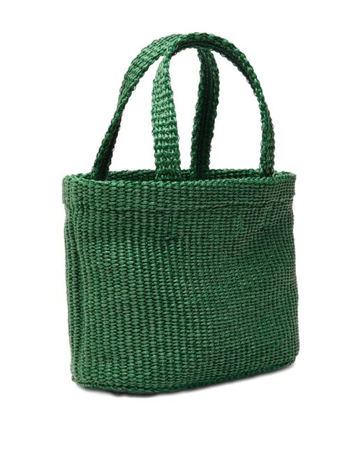 Jimmy Choo Green Mini Logo Tote Bag