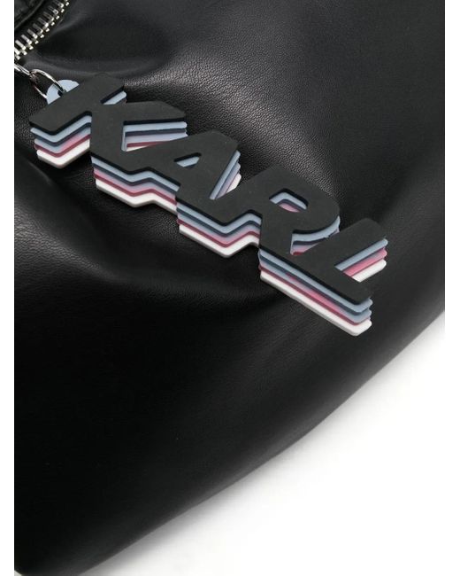 Karl Lagerfeld Black K/Knotted Padded Shoulder Bag