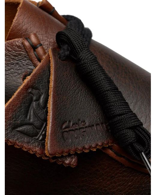 Clarks Brown Wallabee Lace-Up Leather Boots for men