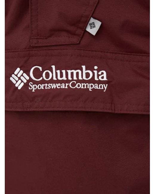 Columbia Red Colour-Blocked Half-Zip Jacket for men