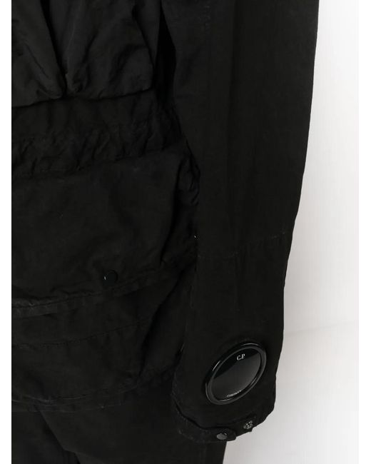 C P Company Black Ba-tic GOGGLE Jacket for men