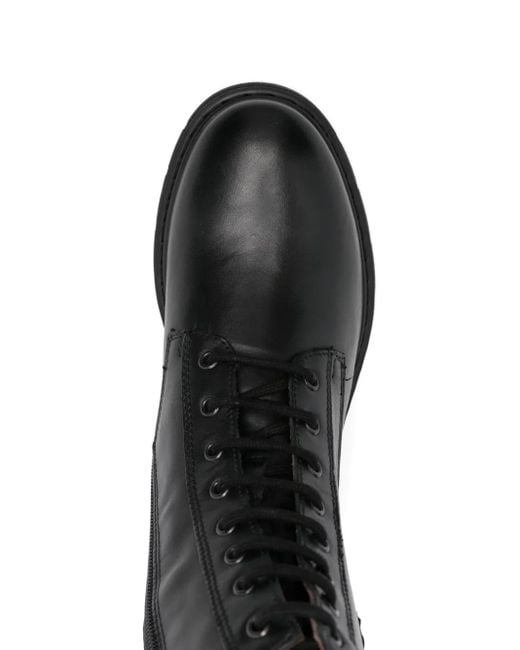 Nero Giardini Black Stud-Embellishment Leather Boots