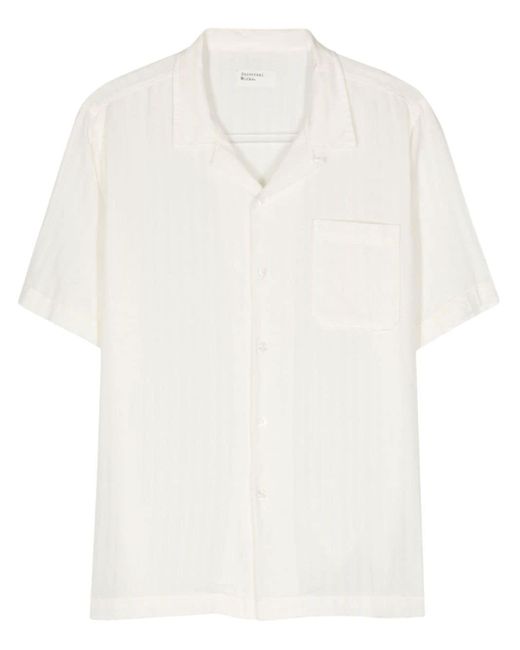 Universal Works Road striped cotton shirt in White für Herren