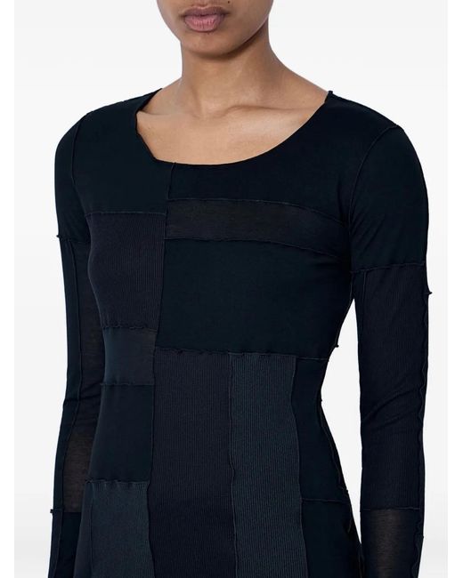 Limi Feu Blue Patchwork Long-Sleeve T-Shirt
