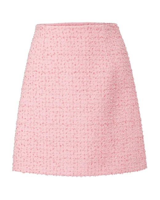 Carolina Herrera Pink Tweed Mini Skirt