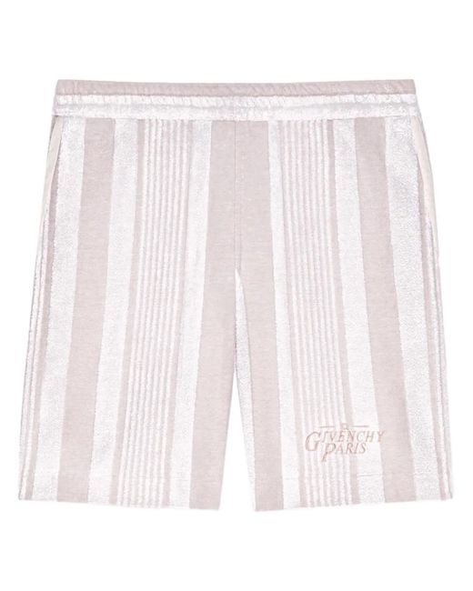 Givenchy White New Board Shorts for men