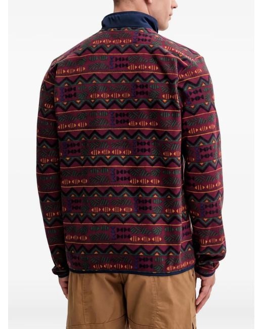 Columbia Red Zip Patterned Sweatshirt for men