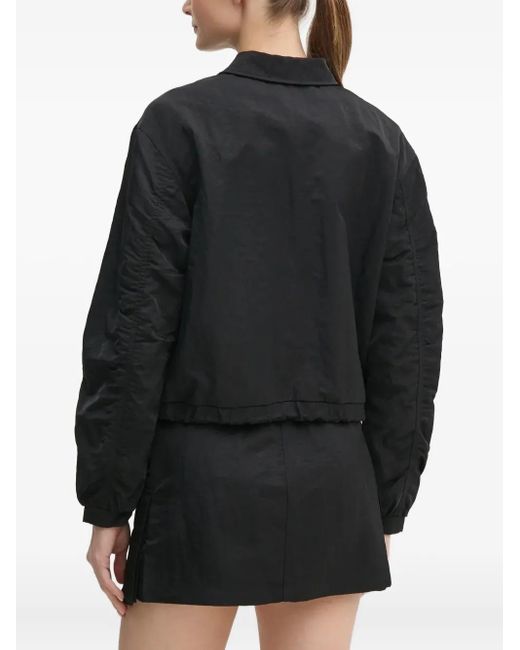 Guess Black Triangle-Logo Zip-Up Jacket