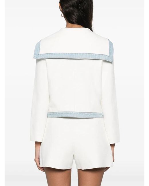 Maje White Cardigan aus Bouclé