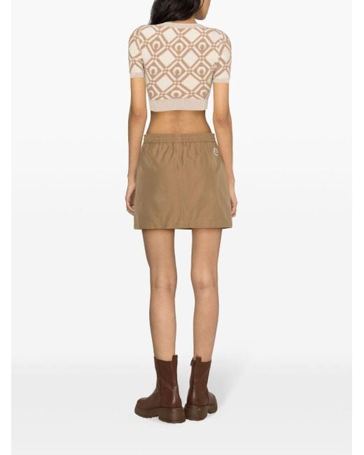 Minifalda tipo cargo con cordones Moncler de color Brown