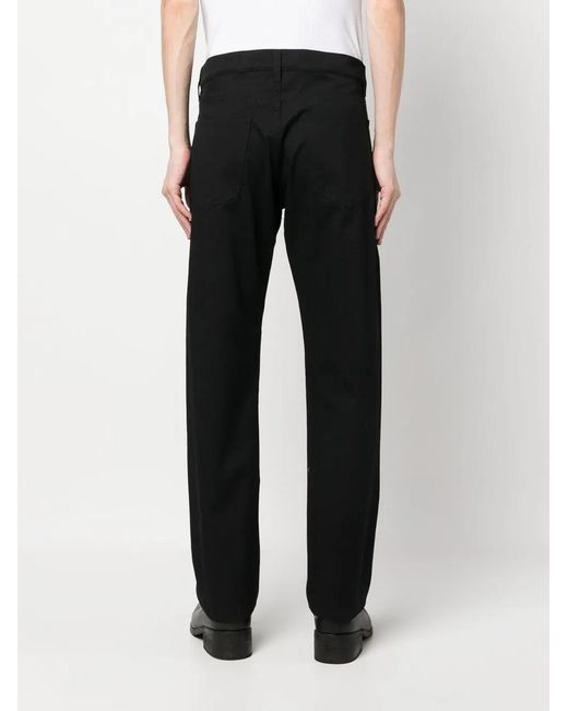 Moschino Black Tailored Logo-Print Trousers for men