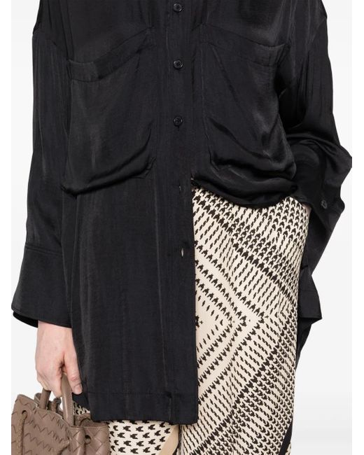 Dorothee Schumacher Black Fantasy Satin Shirt
