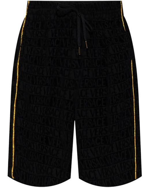 Versace Black Logo Shorts for men