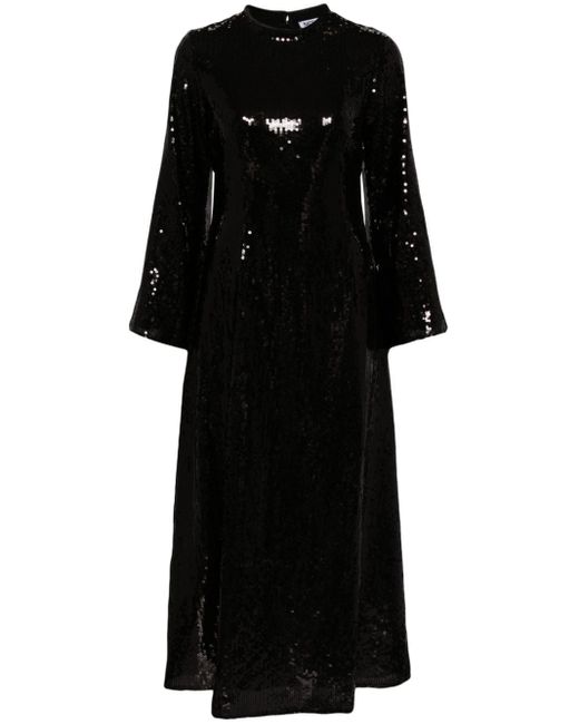 Robe longue Dolly à sequins BATSHEVA en coloris Black
