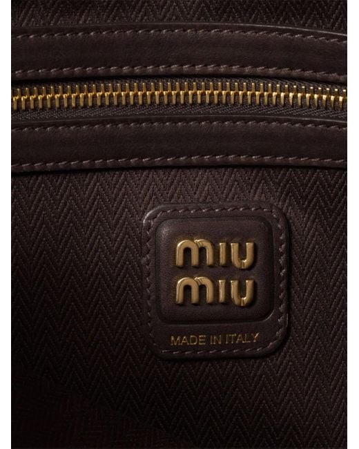 Miu Miu Brown Ivy Suede Shoulder Bag