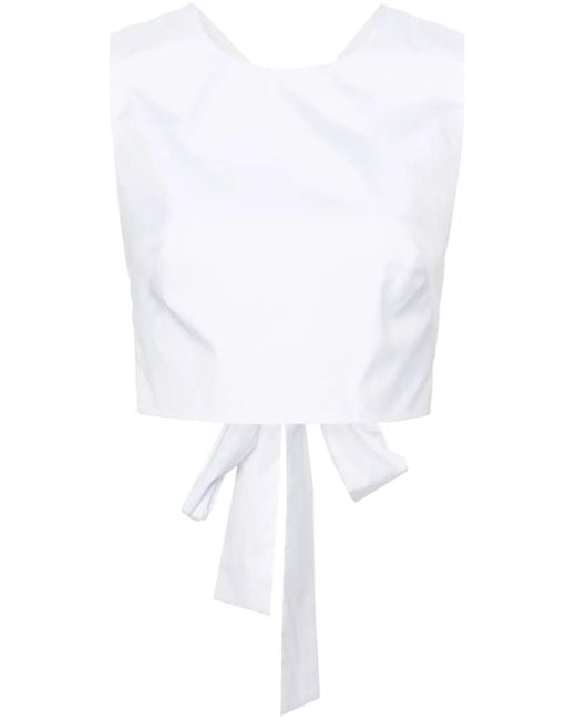 Viktor & Rolf Cropped Wikkeltop in het White