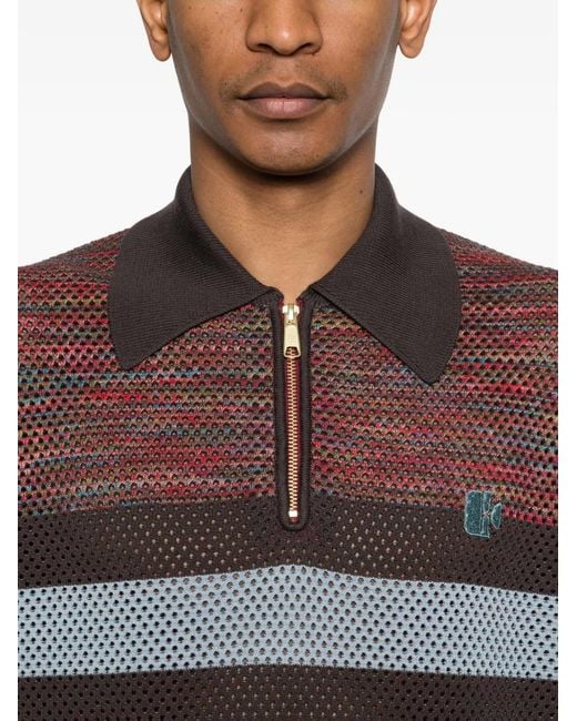 Pull Rayé À Col Zippé Kolor pour homme en coloris Red