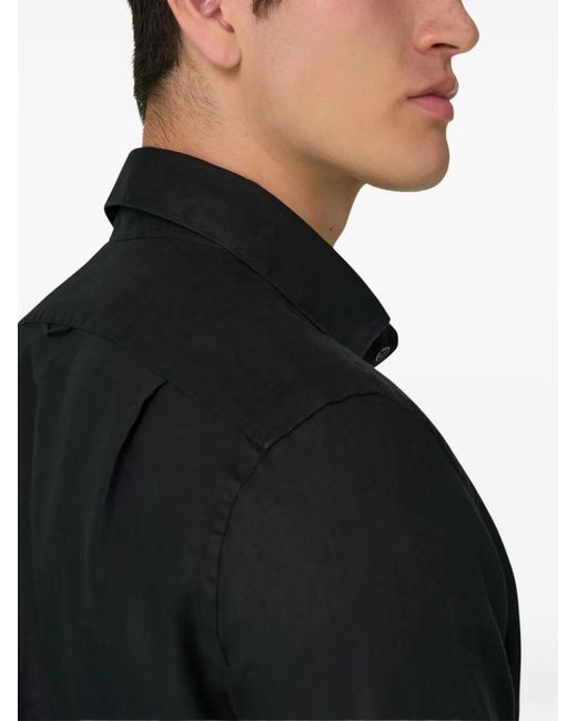 Boggi Blue Regular Fit Linen Shirt for men