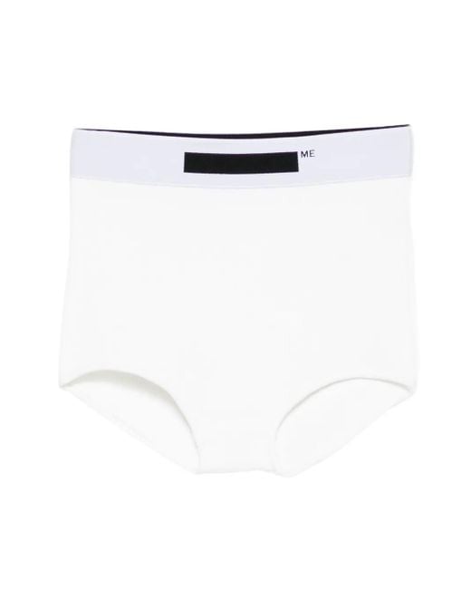 MEDEA White Logo-Detail Performance Shorts