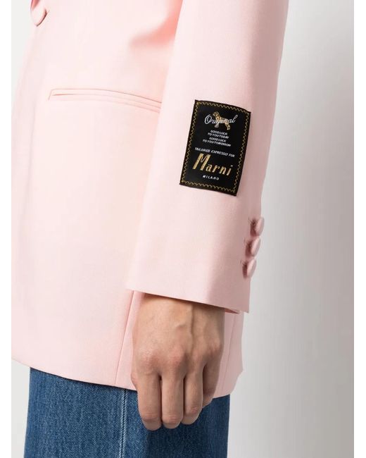 Marni Pink Single-Breasted Blazer