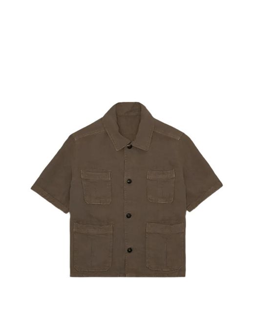 Fortela Brown Bohemma Short-Sleeve Shirt