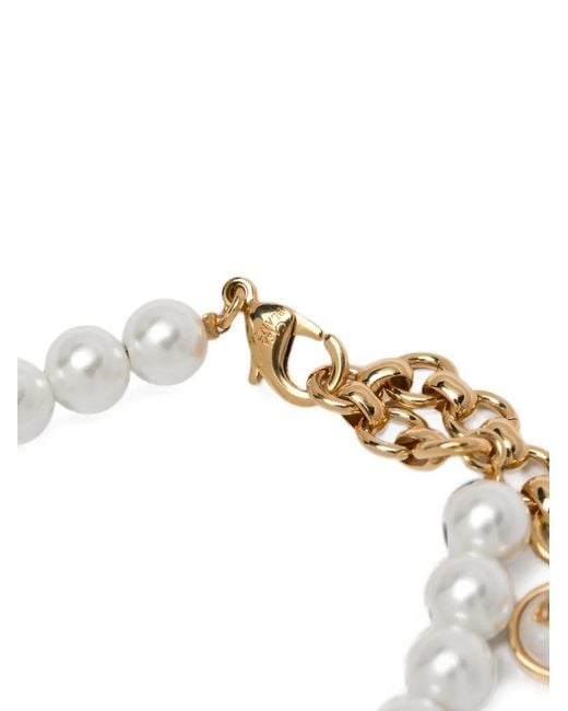Casablanca Multicolor Lotus Pearl-Embellished Bracelet