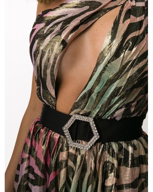 Philipp Plein Pink Jungle Maxi Dress