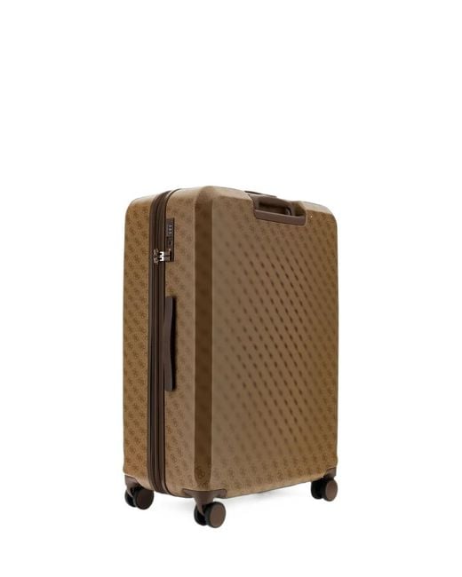 Guess Brown Latona Monogram-Print Luggage