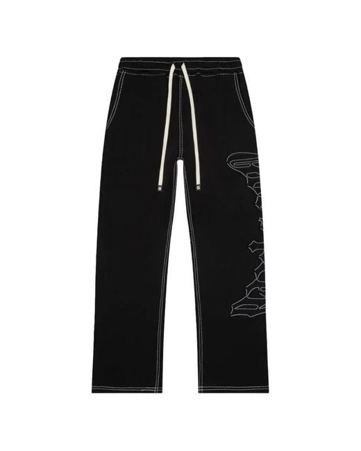 Godspeed Black Stitched Logo Track Pants for men