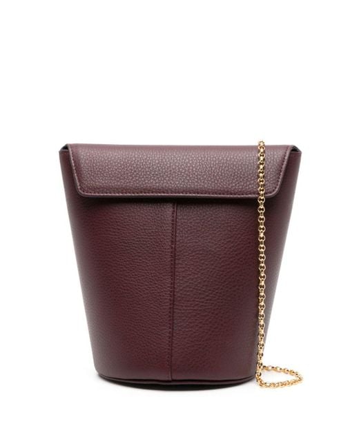 Tsatsas Purple Olive Leather Bucket Bag