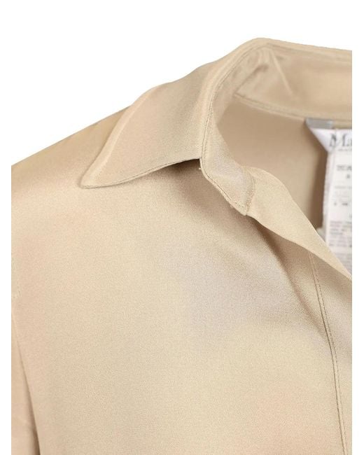 Max Mara Natural Gambero Silk Midi Dress