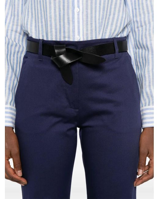 Weekend by Maxmara Blue Stretch-Cotton Pants