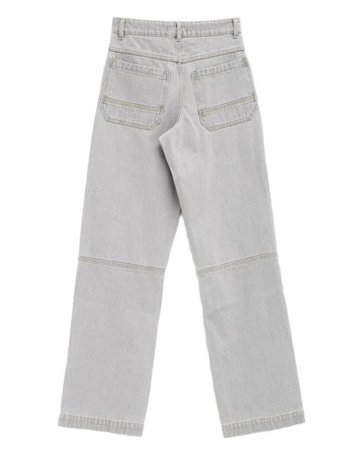 GIMAGUAS Gray Mitch Drawstring Pocket Jeans for men