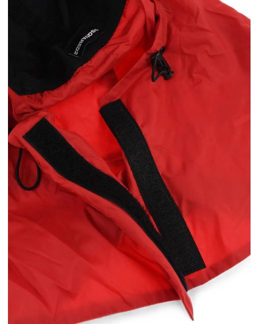 DSquared² Red Sahara Logo-Patch Hat for men