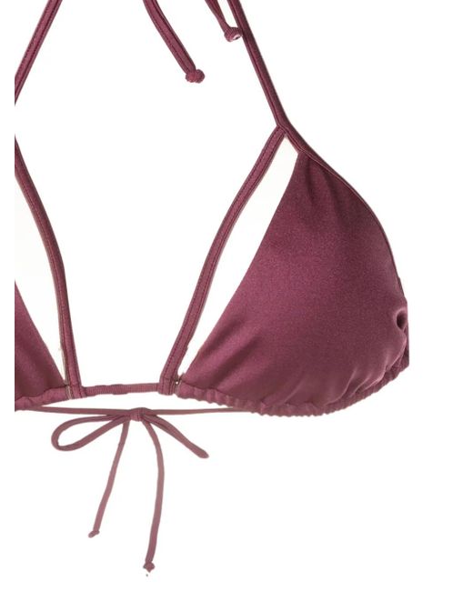 Brigitte Bardot Purple Cut-Out Triangle-Cup Bikini