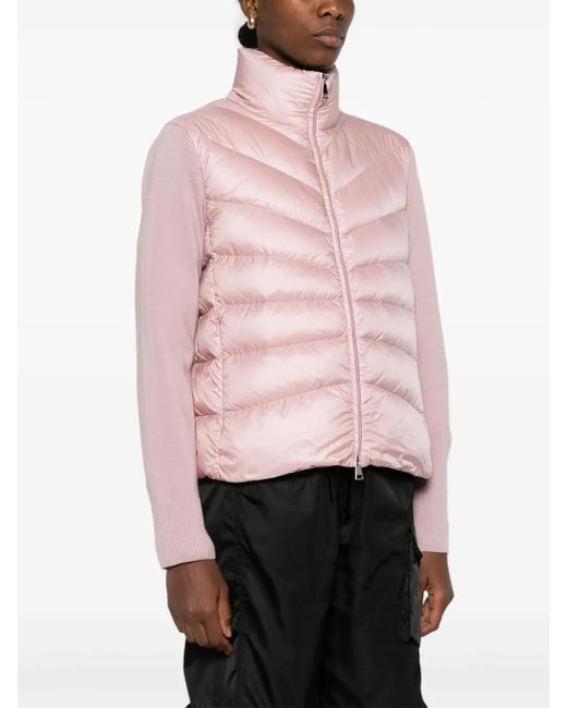 Moncler Pink Padded Cardigan