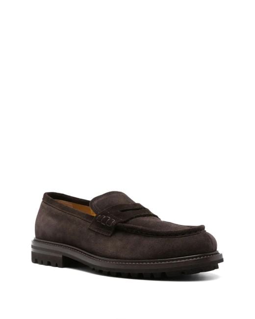 Henderson Black Suede Loafers for men