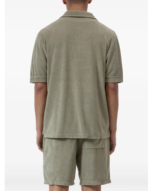 Closed Gray Towelling Patch-Pocket T-Shirt for men
