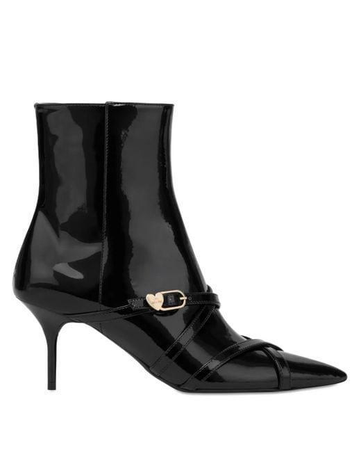 Love Moschino ポインテッドトゥ アンクルブーツ Black