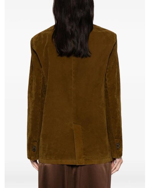 Forte_forte Brown Blazer À Poches Boutonnées