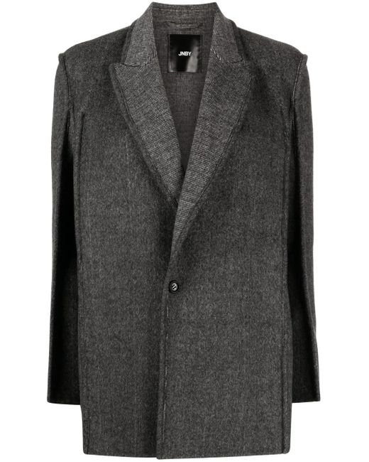 JNBY Black Textured Wool-Blend Blazer