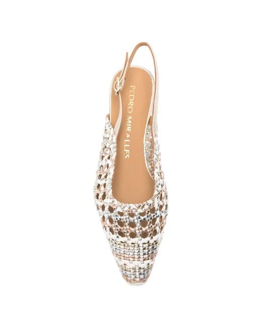 Pedro Miralles White Pointed-Toe Mules
