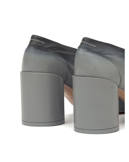 MM6 by Maison Margiela Gray Leather Pumps