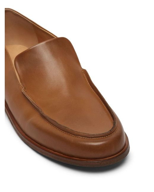 Marsèll Brown Round-toe Leather Loafers for men