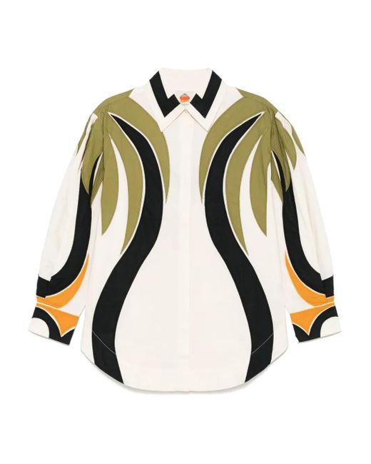 Camicia Coconut Tree Flow di Farm Rio in Natural