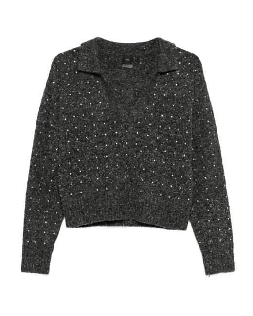 Pinko ラインストーン セーター Black